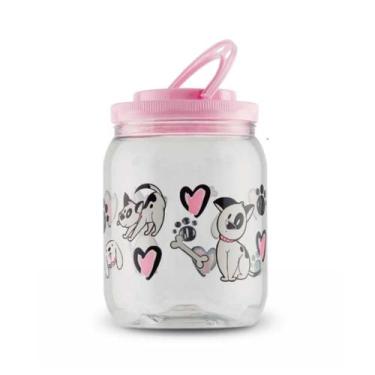 Imagem de Pote ração 1,7l dog rosa dispenser - Bandeirante