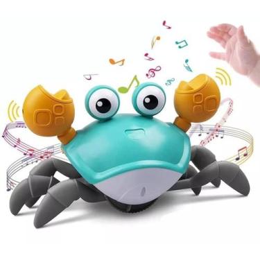 Imagem de Brinquedo Infantil Siri Caranguejo Fujão Musical Sensor Bate e Volta -