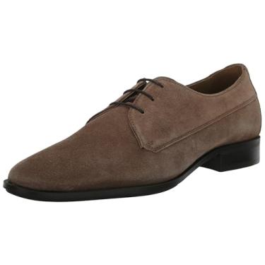 Imagem de BOSS Sapato social masculino Colby Smooth Suede Lace Up Derby Oxford Sapatilha, Redemoinho de caramelo, 40