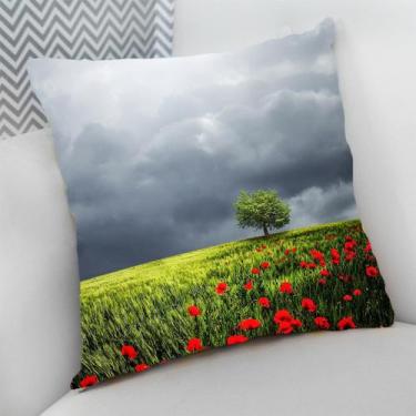 Imagem de Almofada Decorativa Cheia c/ Zíper Coleção Estampas Flores Floral - De