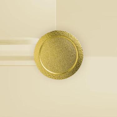 Imagem de 25 Base Suporte Cake Board Premium Circular Dourado 38cm - Embalagens 