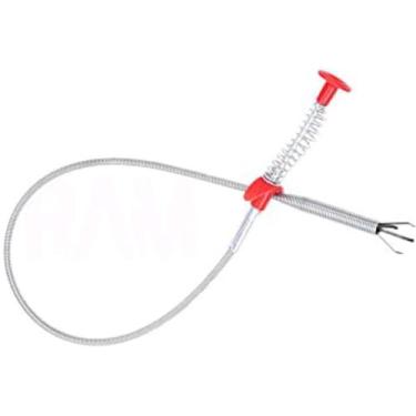 Imagem de Desentupidor Limpa Ralo Pegador de objetos Pia Cano Calhas Garras Cabe