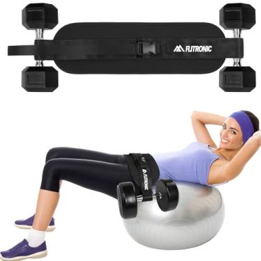 Imagem de Flintronic Cinto de impulso de quadril para exercícios, treinador de glúteos, cinto de impulso ajustável no quadril com acolchoamento extra para halteres, kettlebells, academia, musculação,