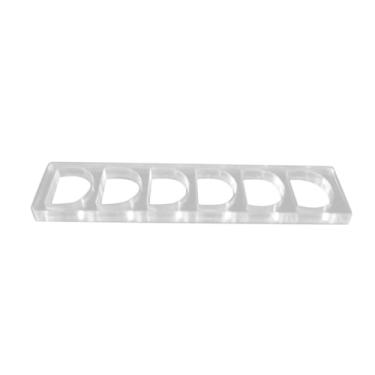 Imagem de ＫＬＫＣＭＳ Suporte de exibição de macaron, 6 furos, multiuso, retangular transparente, bandeja de bolo, sobremesa, expositor para aniversários, buffet