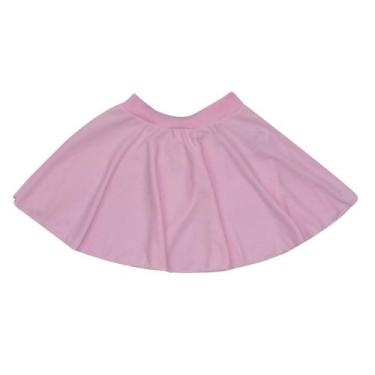 Imagem de Saia Para Ballet em Helanca Light Com Cos em Helanca Infantil Rosa - A