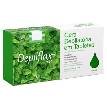 Imagem de Cera Quente Depilatória Depilação Profissional Hortelã Depilflax Barra