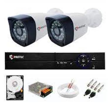 Imagem de Kit JL Protec 2 Câmeras Bullet 1080p 1020A + DVR 7004A 5x1 - Jlprotec