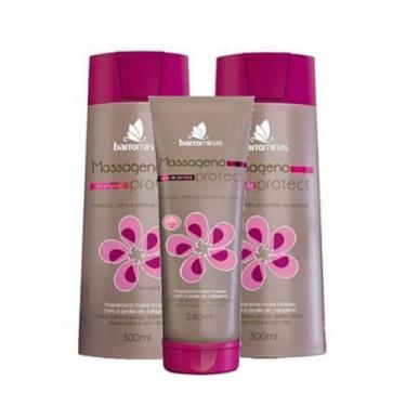 Imagem de Shampoo + Condicionador + Creme para Pentear para Cabelos Ressecados, 