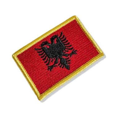 Imagem de BP0221-001 Bandeira Albânia Patch Bordado 7,5x5,0 - BR44