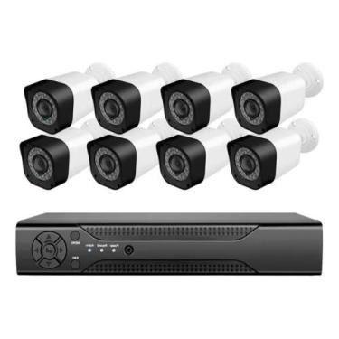 Imagem de Kit 8 Cameras Segurança Dvr 8 Canais Full Hd Monitoramento - Protec