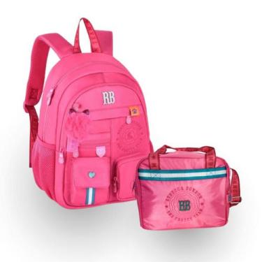 Imagem de Kit Mochila Mais Lancheira Rebecca Bonbon Nylon Com Bordado - Clio, Ro