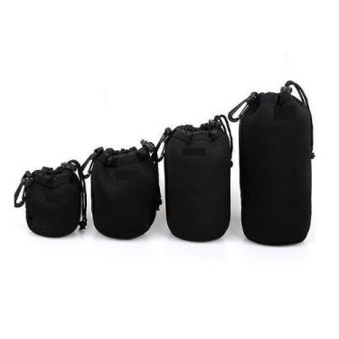 Imagem de Kit 4 Bolsas Estojos Cases de transporte armazenagem Premium p/ lente 