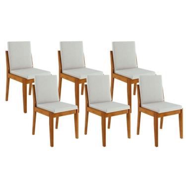 Imagem de Kit 6 Cadeiras Sala Jantar Lady 6 Uni Natural - Nesher