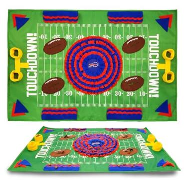 Imagem de NFL Buffalo Bills Tapete de Snuffle para cães, alimentador lento para animais de estimação, projetado para campo de futebol interativo para cães e gatos, tapete de alimentação lenta para animais de