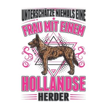 Imagem de Hollandse Herder Notizbuch: Hollandse Herder Frau Holländischer Schäferhund / 6x9 Zoll / 120 gepunktete Seiten