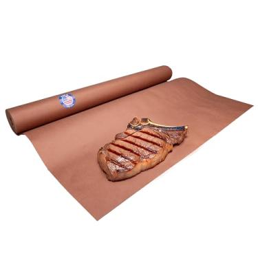 Imagem de Papel de açougueiro pêssego 61 cm x 5,486 cm (55 m) - Rolo de papel de açougueiro natural para carne e peixe - Papel de açougueiro de pêssego não encerado para fumar carne, grelhar e churrasco - Papel