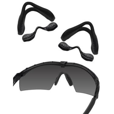 Imagem de Bwake 2 pares de almofadas de nariz de substituição de tamanho padrão para Oakley Si M Frame 2.0/Si M Frame 3.0 OO9146/M Frame 2.0 Strike/Industrial M Frame 2.0/SI Ballistic M Frame 2.0 - Preto