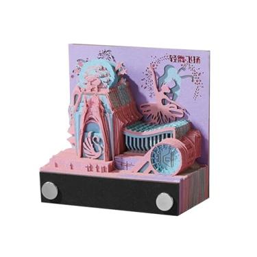 Imagem de Bloco de notas 3D Dancer Escultura de papel do rasgado à mão, requintado criativo antiaderente Sticky Note DIY Post Notes, cartões para escritório, ornamentos (Dancer)