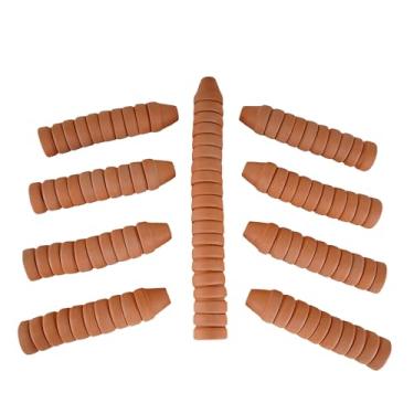 Imagem de Fcacti Mini vasos de terracota com orifícios de drenagem - plantador de cacto suculento de 3 cm, vasos de berçário de barro para lithop minúsculo de ervas de cacto, mesa de jardim doméstico faça você