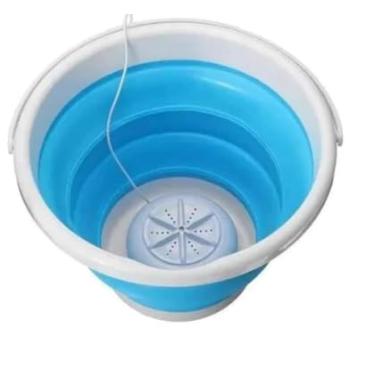 Imagem de Mini Máquina de Lavar Roupas Centrifuga Dobrável Portátil Moderna Para Roupas Pequena 8 litros (5 LItros)