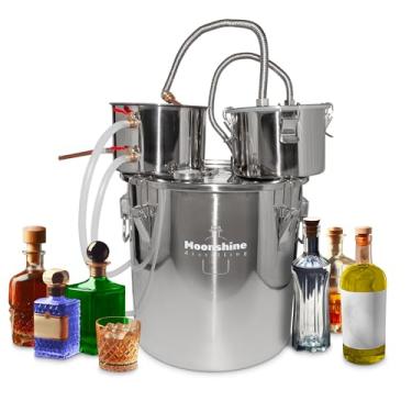 Imagem de Moonshine Still | Destilador de vinho com álcool | Kit de destilação | Aço inoxidável (5 galões (18 L))