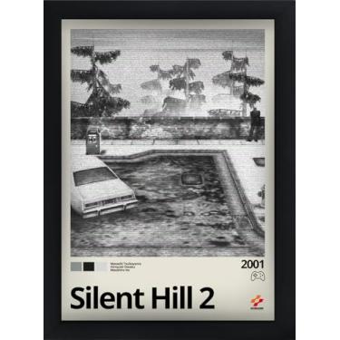 Imagem de Quadros/Pôster Gamer Decor - Jogos Video Games Minimalista - A4 Com Moldura - 24x33cm (Silent Hill 2)
