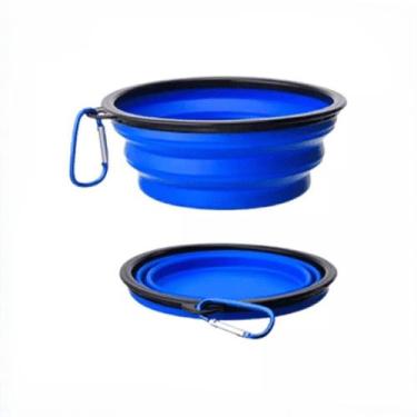 Imagem de Bebedouro e Comedouro de Silicone Portátil e Retrátil 650ml - Aloapet 