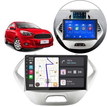 Imagem de Kit Central Multimídia CarPlay Android Auto MP5 9" Polegadas Ford Ka 2