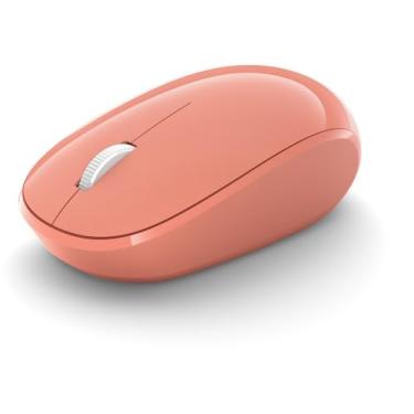 Imagem de Microsoft Mouse Bluetooth - pêssego. Design confortável, uso direito/esquerdo, roda de rolagem de 4 vias, mouse Bluetooth sem fio para PC/laptop/desktop, funciona com computadores Mac/Windows