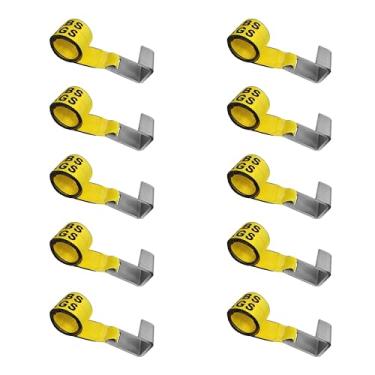 Imagem de Mega Cargo Control Correia de guincho de contêiner de rolagem de 10 cm x 1,5 m com gancho plano, para segurança de carga, construção, transporte - WLL: 2,4 kg (amarelo; pacote com 10)