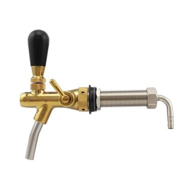 Imagem de Fabricação caseira de cerveja Beer Tap Flow Control Beer Faucet With Long Shank Golden Plating Keg Tap Kegerator Spout Homebrew Dispenser Acessórios para vinho(Gold)