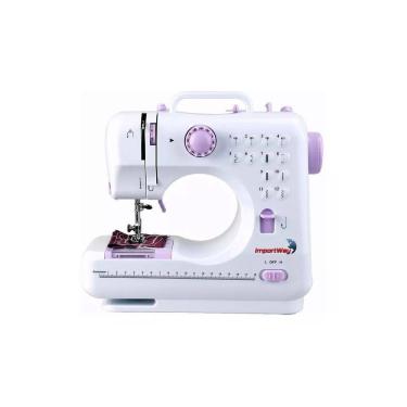 Imagem de Máquina De Costura Elétrica Portátil Importway Bivolt Branco Com Iluminação 