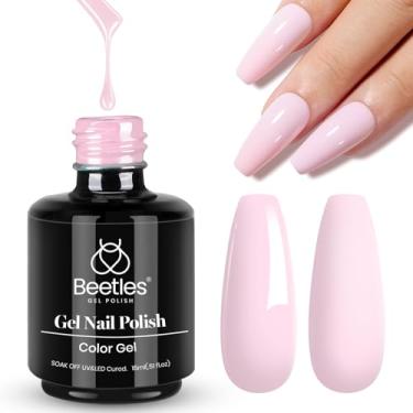 Imagem de Esmalte de gel rosa Beetles Spring Barely Pink Gel polonês de imersão LED UV lâmpada LED pastel arte de unhas salão de manicure DIY casa 14,5 g presente para mulheres