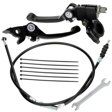 Imagem de Alavanca de embreagem dobrável e alavanca de freio com cabo de embreagem compatível com Apollo RFZ RFZ 125cc TaoTao SSR 110cc Thumpstar 50cc 150cc 7/8 Handble Bar Xmotos Kayo Stomp Atomik Pit Dirt Bike Enduro Motocros