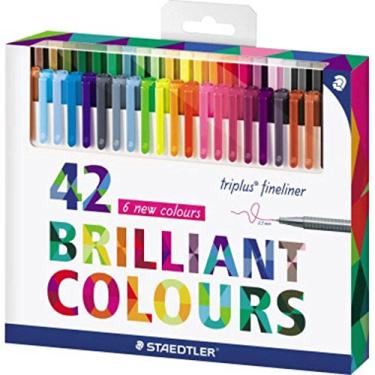 Imagem de STAEDTLER Caneta Fineliner, Fineliner Triplus, Estojo com 42 cores, 334 C42 02, Multicolorido
