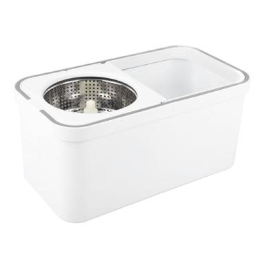 Imagem de Mop e Balde de Spin de Aço Inoxidável Com Cabeças de Esfregaço de Microfibra, 360 ° Spinnings Mop de Limpeza de Piso Com Wringer, Spin Mop Bucket para Limpeza do Piso