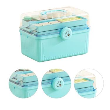 Imagem de Caixa de Armazenamento de Medicamentos Com 3 Camadas, Grande Capacidade, à Prova d'água, à Prova de Choque, Portátil, para Casa, Ar Livre, Saúde, Kits de Primeiros Socorros