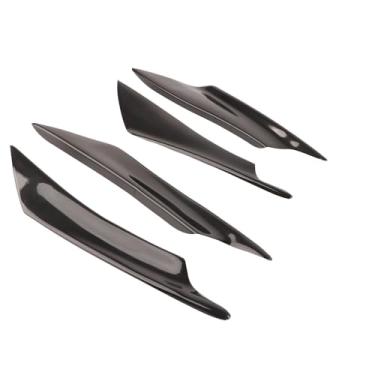Imagem de GRCFUMO 4PCS Spoiler do corpo do carro, spoiler universal para o pára -choques dianteiro, barbatanas de pára -choques dianteiro para a maior parte do modelo de carro (Black no paint)