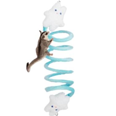 Imagem de Brinquedo de planador de açúcar para gaiola, hamster, porquinho-da-índia, colorido, espiral, brinquedos criativos, brinquedos interativos para matar o tempo e manter a forma para animais pequenos