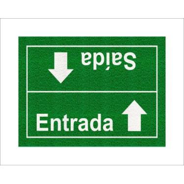 Imagem de Tapete Capacho Entrada e Saída - capacho com arte