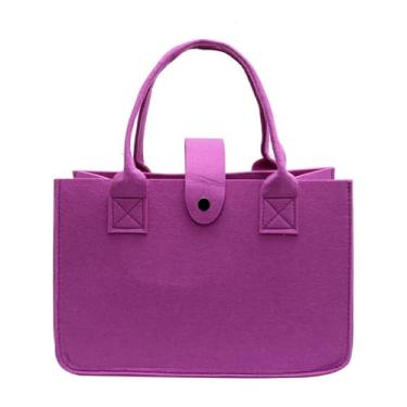 Imagem de DxXU SewLife 1 sacola de feltro média para meninos e meninas, bolsa de presente reutilizável para chá de bebê, lembrancinhas de festa faça-você-mesmo (9. Roxo)