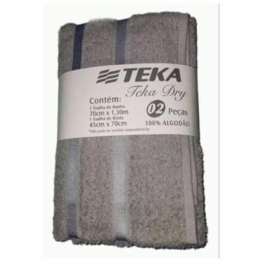 Imagem de Jogo de toalhas 2 peças teka dry (1 rosto+1 banh, CINZA