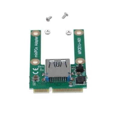 Imagem de ZEZEFUFU Cartão adaptador conversor mini PCI-E para USB 2.0 com parafusos, placa de rede Mini Pcie USB 2.0 conversor de laptop