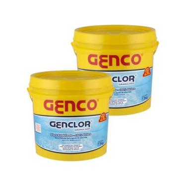Imagem de Kit 2 Balde Genclor Granulado Estabilizado 7,5kg Genco 