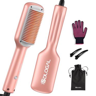 Imagem de Escova de alisamento de cabelo sdlogal 5 Temps Fast Heating Rose Gold
