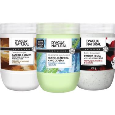 Imagem de Kit pimenta negra +cafeina 7 ativ +gel redutor dagua natural - D'Água 