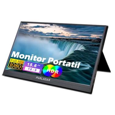 Imagem de Monitor portátil 15,6'' 1920x1080 FHD Tela USB-C HDMI Ultra IPS Computador portátil Monitor de jogos com alto-falantes de capa para Nintendo Switch PS4 Xbox