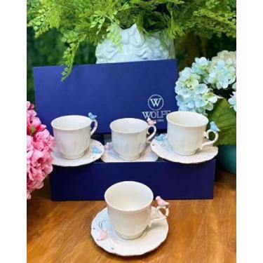Imagem de Conjunto com 4 Xícaras de Chá com Pires Birds em Porcelana/Wolff - 200