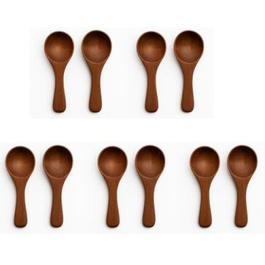 Imagem de Colher de chá verde japonês barganha, colher de chá de madeira Matcha colher de chá verde especiarias colher de açúcar colher de sal colher, Marrom, 10