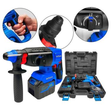 Imagem de Martelete Rompedor Perfurador Profissional Brushless 2 Baterias de Lit